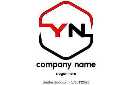  YN initial letter logo design vector icon template 