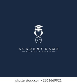 YN Initials Academy Logo Vector Art Icons and Graphics