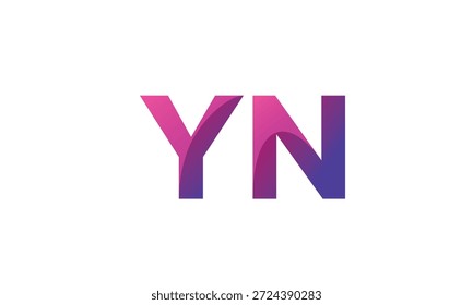 YN Letter Gradient Monogram Logo for Modern Business Branding