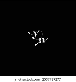 YN letter monogram style and elegant concept organic hairline logo wedding typography initial