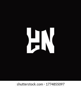 YN Logo monogram with pieces cut elements design template