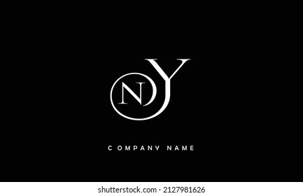 YN, NY Alphabets Letters Logo Monogram