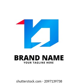 YN shaped abstract logo with simple and modern style, perfect for brand and business logo
