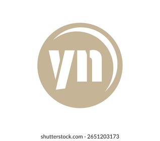 YN sport emblem or team logotype. Ball logo with a combination of Initial letter Y and N for balls shop, sports company, training, club badge. Vector illustration.