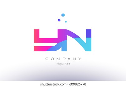yn y n  creative pink purple blue modern dots creative alphabet gradient company letter logo design vector icon template