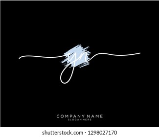 YN Y N Initial handwriting logo template