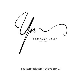 yn y n initial letter handwriting and signature logo