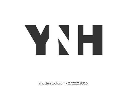 YNH logo design. Initial letter Y N H bold font style for tech startups, consulting, corporate branding. Creative company name, headlines typography identity, trendy logotype. Vector illustration.