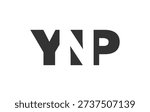 YNP logo design. Initial letter Y N P bold font style for tech startups, consulting, corporate branding. Creative company name, headlines typography identity, trendy logotype. Vector illustration.