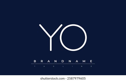 YO Abstract letter logo. This logo icon incorporate with abstract shape in the creative way