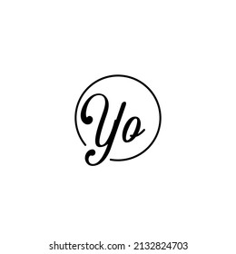 YO circle feminine concept initial logo best for beauty and fashion