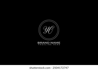 YO circle letter logo design with circle shape. YO ellipse letters with typographic style. initials form a circle logo. YO Circle Abstract Monogram Letter Mark Vector, YO latter logo. spread logo