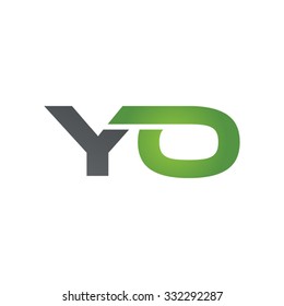 YO company linked letter logo green