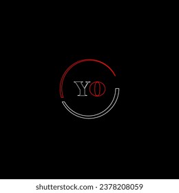 YO creative modern letters logo design template