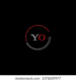 YO creative modern letters logo design template