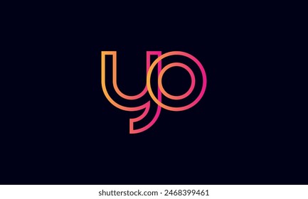 YO Creative And Modern YO Logo. Initial Letter YO Logo Design on Black Background.