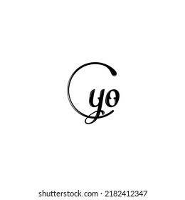 YO fashion initial logo concept in high quality professional design that will print well across any print media