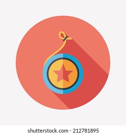 yo yo flat icon with long shadow,eps 10