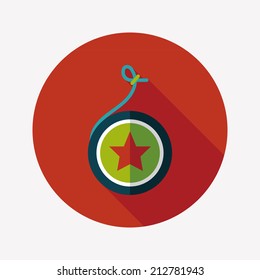 yo yo flat icon with long shadow,eps 10