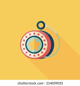 yo yo flat icon with long shadow,eps 10