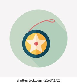 yo yo flat icon with long shadow,eps 10