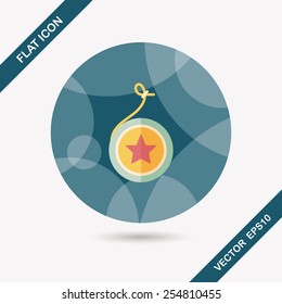 yo yo flat icon with long shadow,eps 10