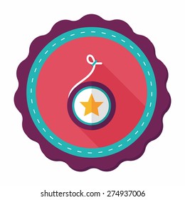 yo yo flat icon with long shadow,eps 10