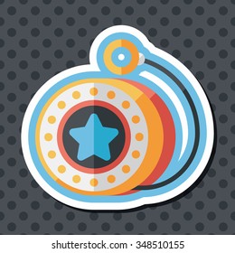 yo yo flat icon with long shadow,eps 10