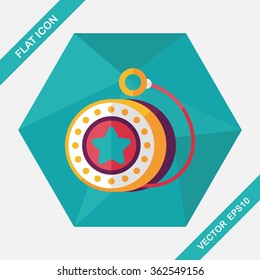 yo yo flat icon with long shadow,eps 10