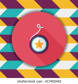 yo yo flat icon with long shadow,eps 10