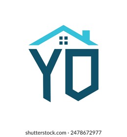 YO House Logo Design Template. Letter YO Logo for Real Estate, Construction or any House Related Business