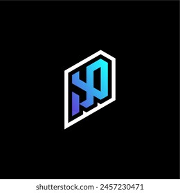 YO initial gradient blue gaming concept ideas for esport team, twitch and streamer