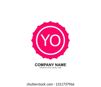 YO initial logo template vector