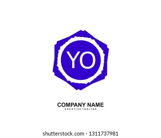 YO initial logo template vector