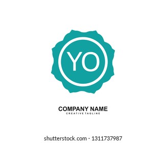 YO initial logo template vector