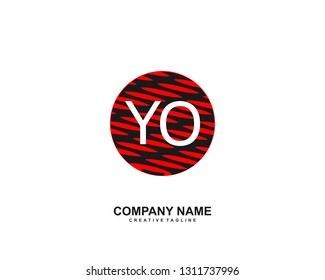 YO initial logo template vector