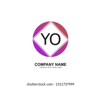 YO initial logo template vector