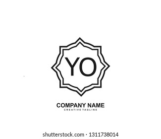 YO initial logo template vector