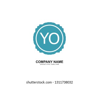 YO initial logo template vector