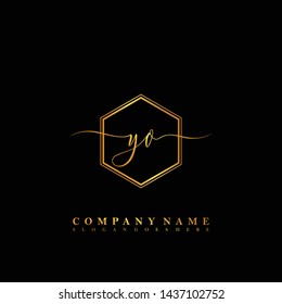 YO Initial luxury handwriting logo vector