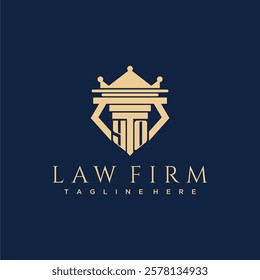 YO initial monogram logo for lawfirm vector design