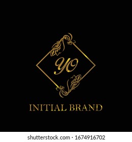 YO Initial wedding logo template vector