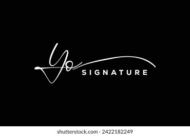 YO-Initialen Handwriting Signature Logo. YO Handgezeichnete Kalligraphie-Schrift Vektor. YO Brief Immobilien, Schönheit, Fotografie Brief Logo Design.