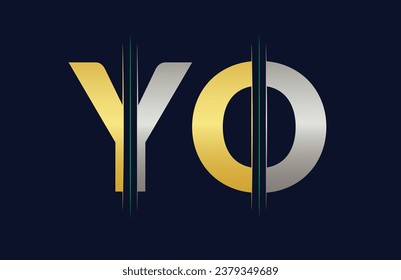 YO letter colorful logo in the circle. Vector Logo Illustration.