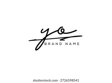 YO letter elegante cursivo beleza manuscrito logotipo. símbolo design| tipografia logotipo| marca criativa| identidade corporativa| logotipo da assinatura.