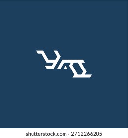 YO Brief anfängliche Unterstützung Konzept Design minimalistischen Techno Stil Monogramm modernes Logo