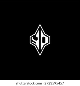 YO carta inicial logotipo esport conceito techno estilo de corrida design moderno monograma de jogos