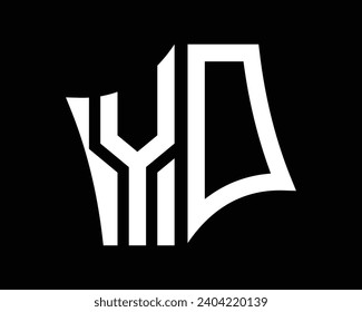 YO letter logo design vector art.