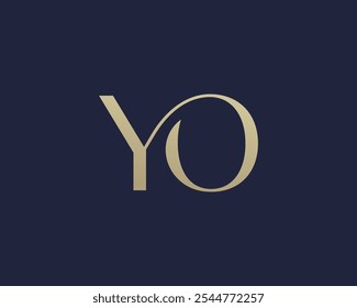 YO letter logo icon design. Classic style luxury initials monogram.