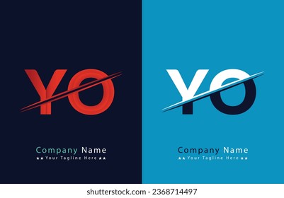 YO Letter Logo Template Illustration Design.